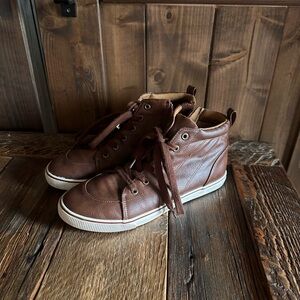 Target Brown Leather Sneakers